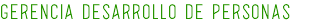 gerencia desarrollo de personas
